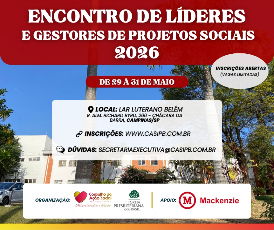 INSCRIÇÕES - ENCONTRO DE LÍDERES E GESTORES DE PROJETOS SOCIAIS 2026